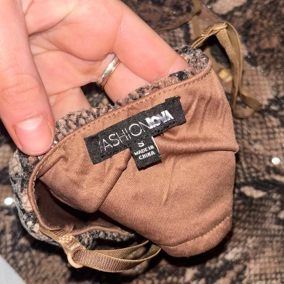 Snake Print Sequin Dress - Picture 6 of 6